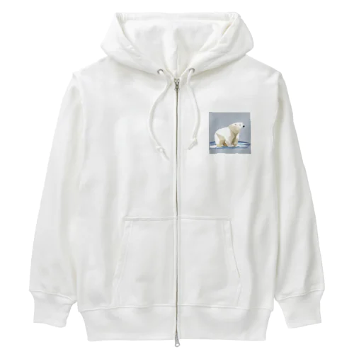 ローポリしろくまくん Heavyweight Zip Hoodie