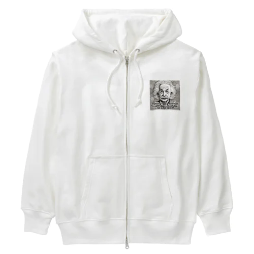 アインシュタインの名言 Heavyweight Zip Hoodie