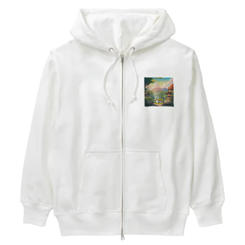 心の安心プリント Heavyweight Zip Hoodie