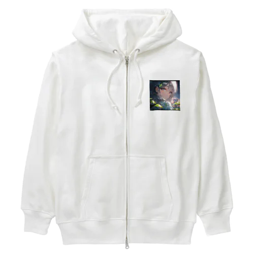 銀髪美女クローズアップシリーズ1 Heavyweight Zip Hoodie