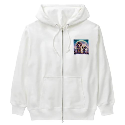 ゾラとビープ Heavyweight Zip Hoodie