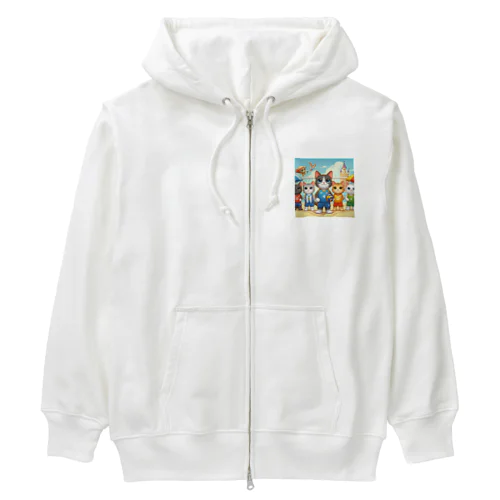 猫好きのみなさん必見！愛らしい猫のバレーボールグッズ Heavyweight Zip Hoodie