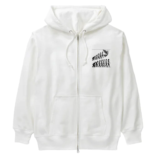 サルからヒトへの進化の過程。そして… Heavyweight Zip Hoodie