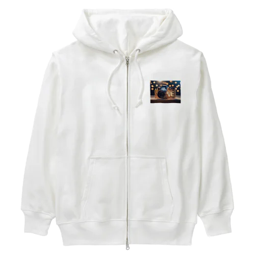 キラキラカメラ Heavyweight Zip Hoodie