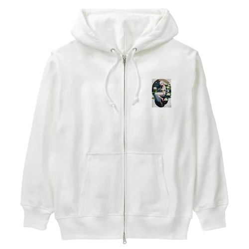 蓮花の少女 Heavyweight Zip Hoodie