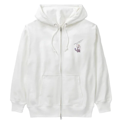 夢を応援する猫 Heavyweight Zip Hoodie