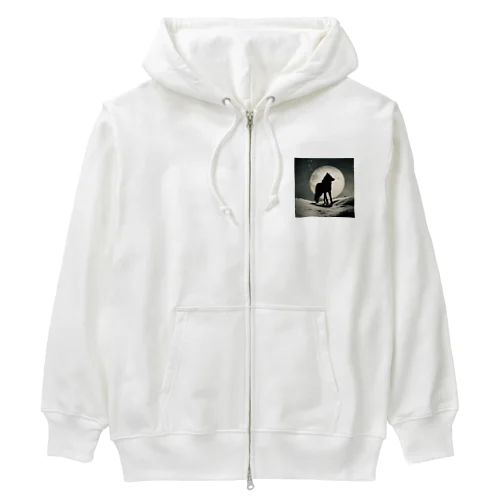 凍てつく月狼 Heavyweight Zip Hoodie