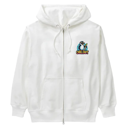 かっこいいペンギン Heavyweight Zip Hoodie