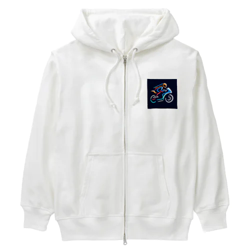 ラインアートバイク（スーパーバイク） Heavyweight Zip Hoodie