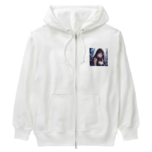 クリスタルと女性 Heavyweight Zip Hoodie