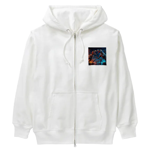 恐竜バトル Heavyweight Zip Hoodie