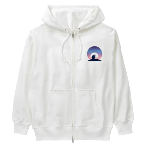 ハリネズミと夜空 Heavyweight Zip Hoodie