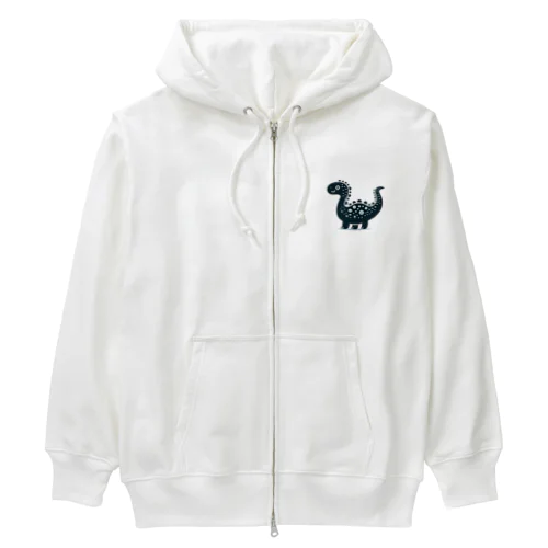 恐竜シルエット Heavyweight Zip Hoodie