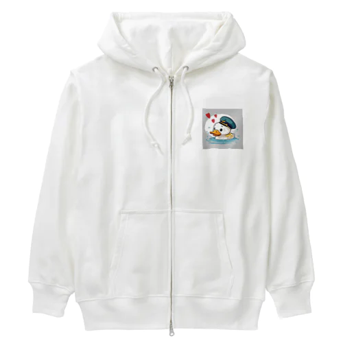 ゆっくり進行☆あひる隊長！ Heavyweight Zip Hoodie