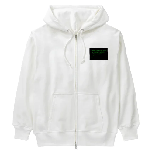 こんにちは世界！（Java） Heavyweight Zip Hoodie