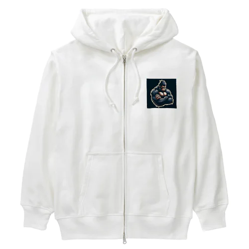 考えるゴリラ Heavyweight Zip Hoodie