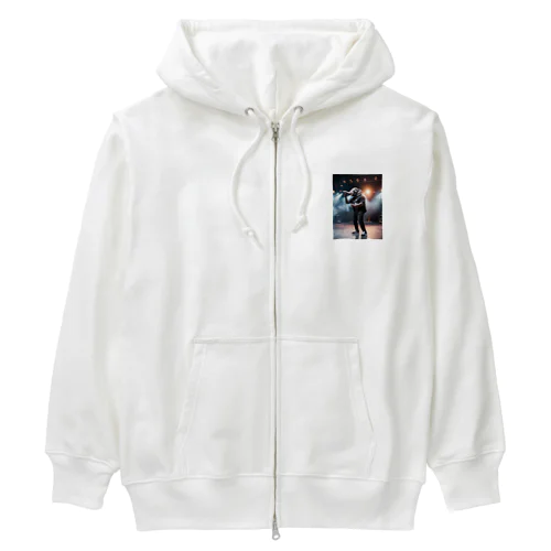 熱唱するゾウ Heavyweight Zip Hoodie