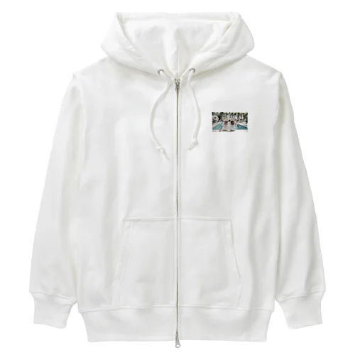 魅力的な後ろ姿の可愛い女の子たち Heavyweight Zip Hoodie