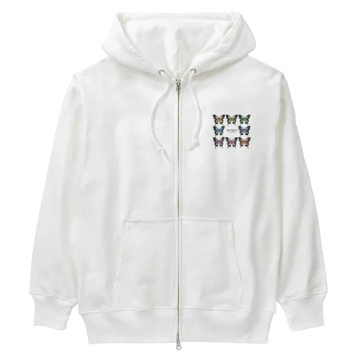 パステル・ちょうちょ Heavyweight Zip Hoodie