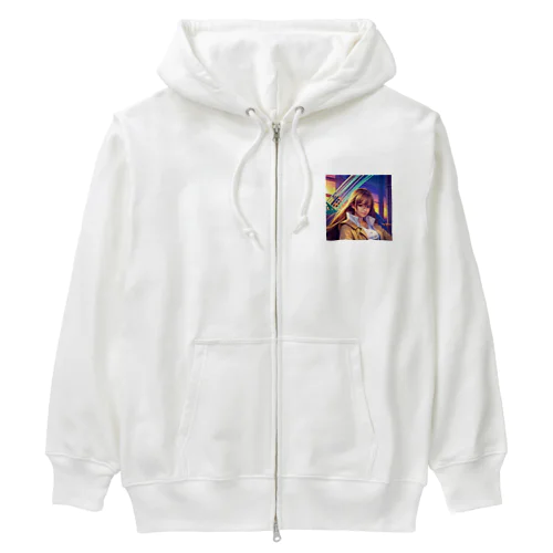 可愛い女の子 Heavyweight Zip Hoodie