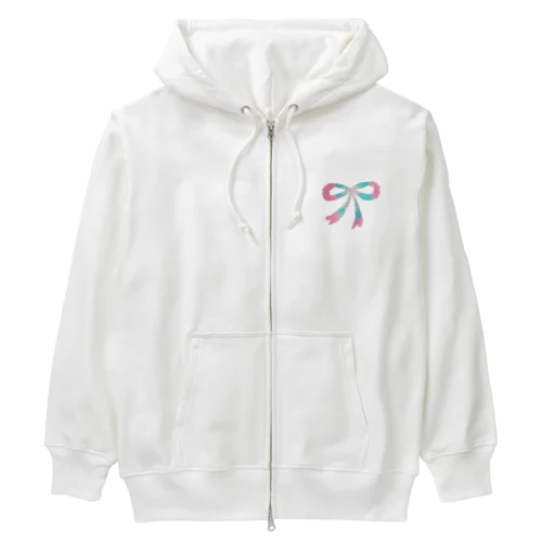 らくがきリボン Heavyweight Zip Hoodie