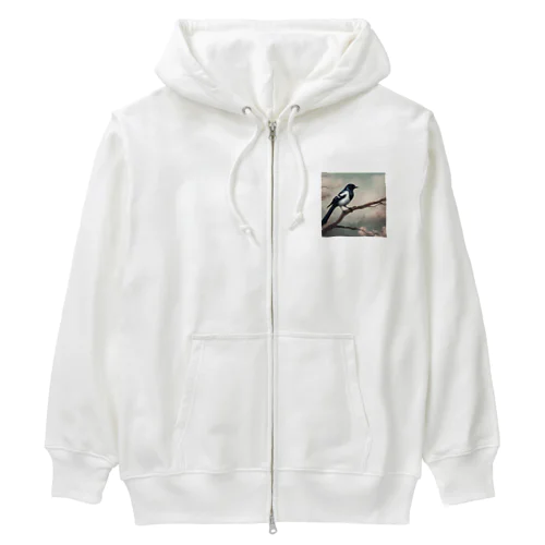 カササギ Heavyweight Zip Hoodie