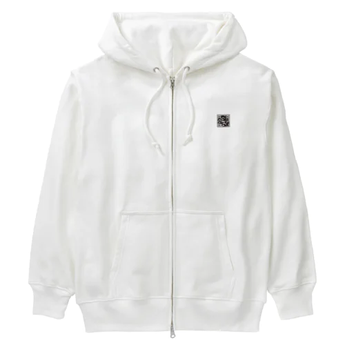 キューアールコード Heavyweight Zip Hoodie