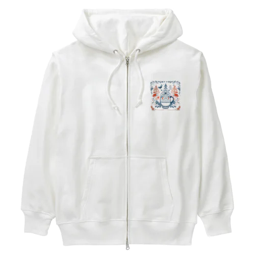 花の詩カップ(The Flower Poetry Cup) Heavyweight Zip Hoodie