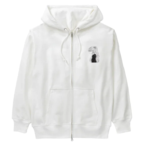 横顔のときめき Heavyweight Zip Hoodie