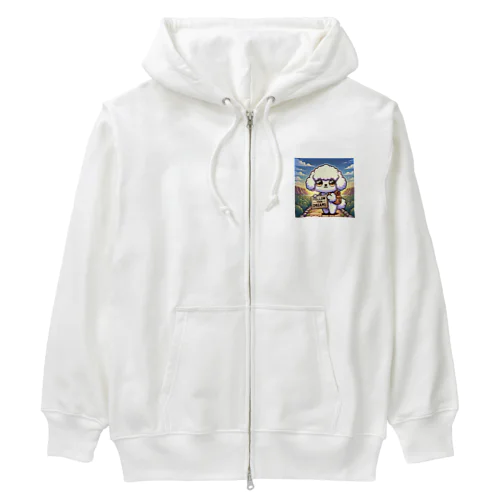 華やかで愛らしいトイプードル Heavyweight Zip Hoodie