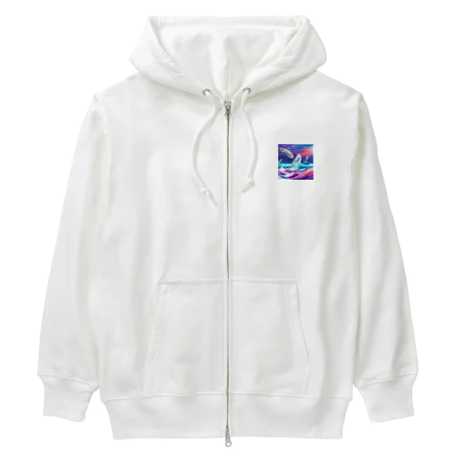 虹をかけるイルカ Heavyweight Zip Hoodie