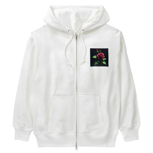 一輪のバラ Heavyweight Zip Hoodie