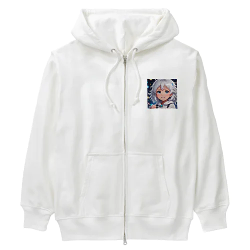 もふもふの美少女 Heavyweight Zip Hoodie