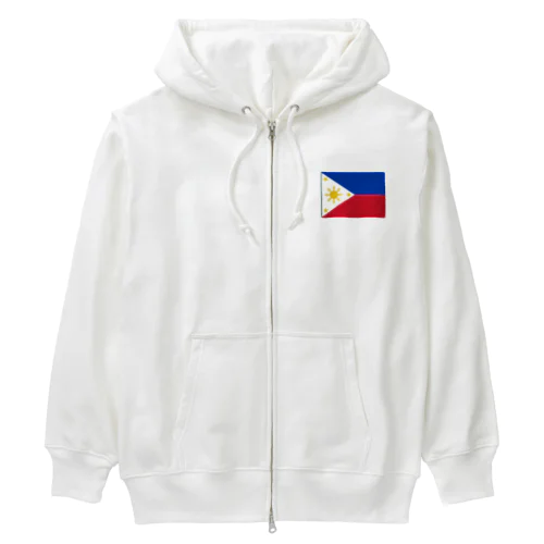 フィリピンの国旗 Heavyweight Zip Hoodie