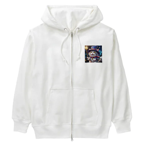 魔法使いの六本足の猫 Heavyweight Zip Hoodie