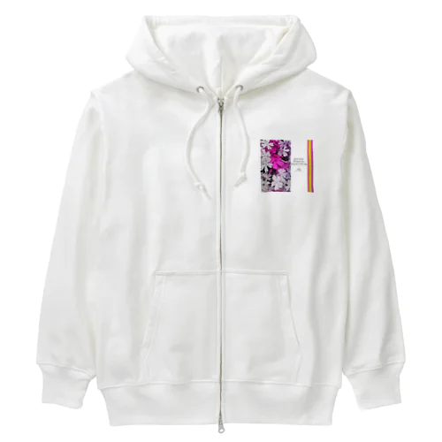 お花・Don't worry; I'll support you every step of the way.【石川県羽咋市】応援デザイン Heavyweight Zip Hoodie