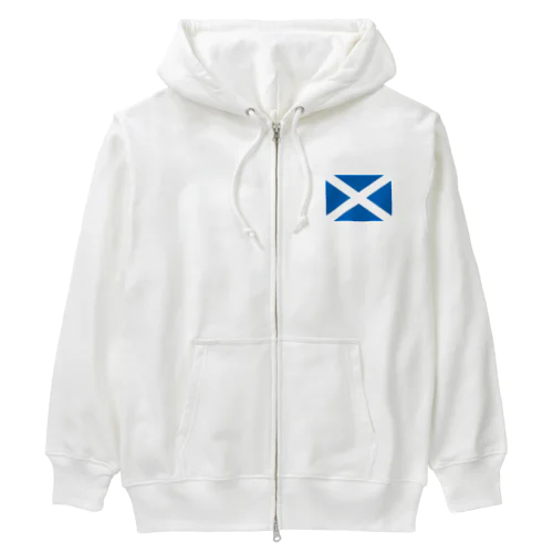 スコットランドの国旗 Heavyweight Zip Hoodie