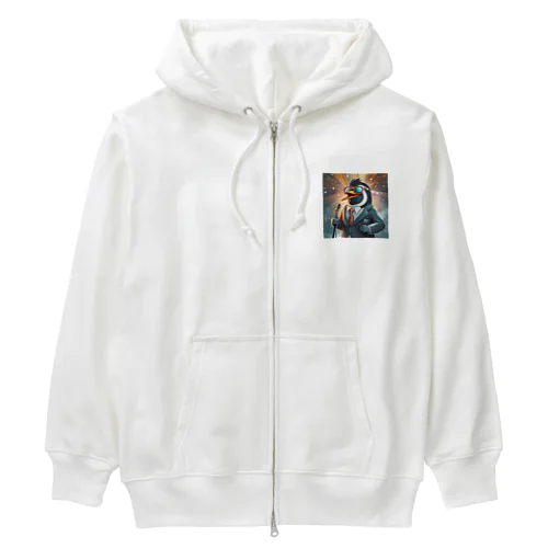 ロックスターなペンギン Heavyweight Zip Hoodie