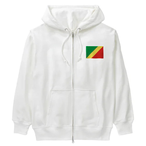 コンゴ共和国の国旗 Heavyweight Zip Hoodie