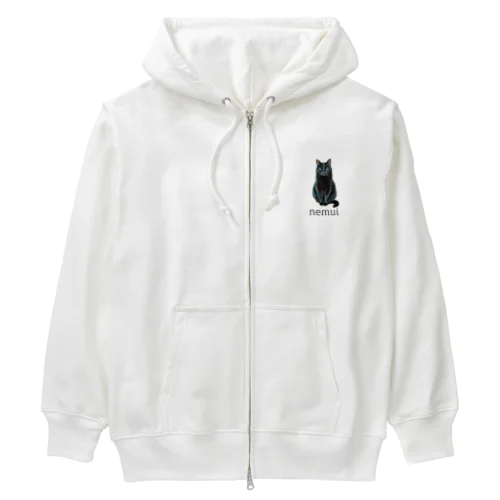 ねむいねこ Heavyweight Zip Hoodie