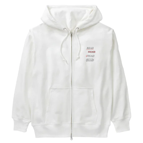 READ READ READ READ Heavyweight Zip Hoodie