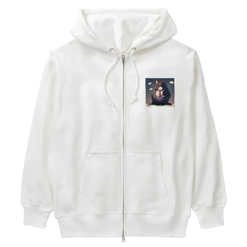 ぽっちゃりネコ Heavyweight Zip Hoodie