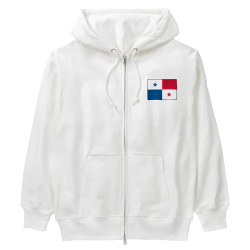 パナマの国旗 Heavyweight Zip Hoodie