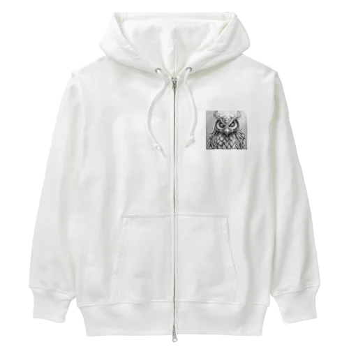 機械仕掛けの梟 Heavyweight Zip Hoodie