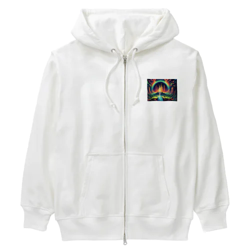 虹ドット絵 Heavyweight Zip Hoodie