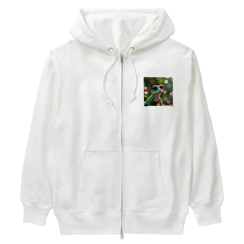 かわいいヤモリ Heavyweight Zip Hoodie