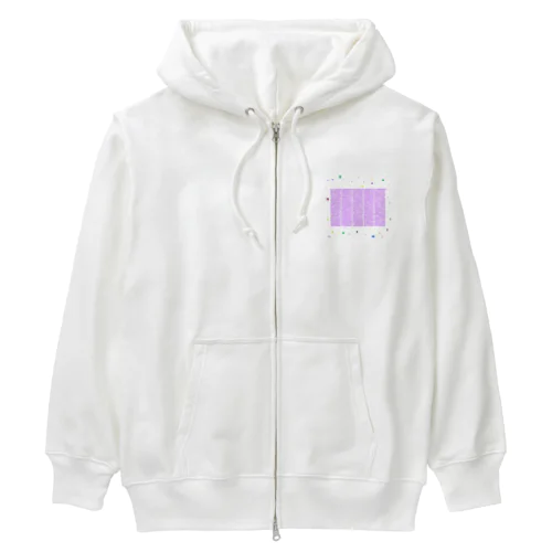 神秘的なパープルカラー円周率１０００桁 Heavyweight Zip Hoodie