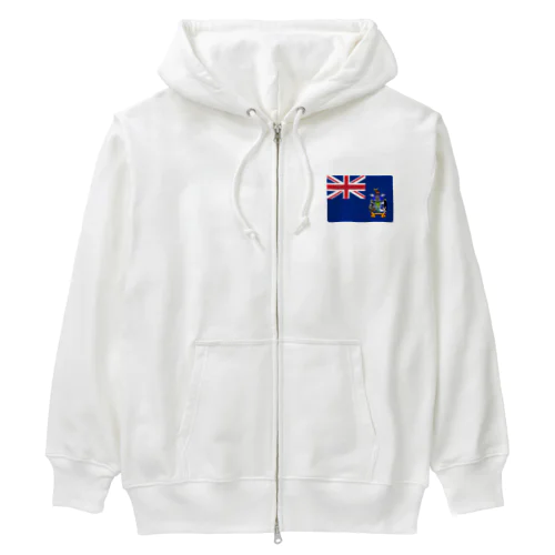 サウスジョージア・サウスサンドウィッチ諸島の旗 Heavyweight Zip Hoodie