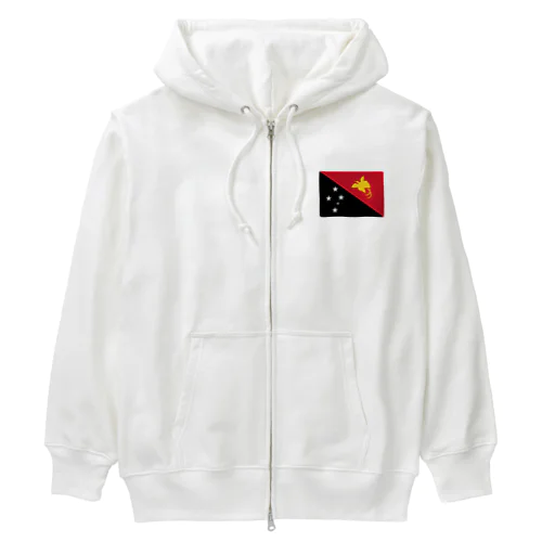 パプアニューギニアの国旗 Heavyweight Zip Hoodie