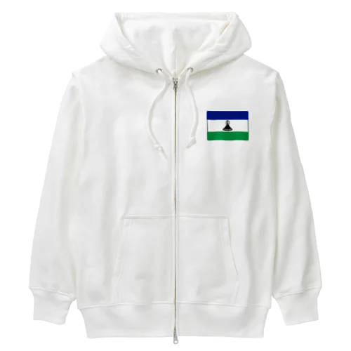 レソトの国旗 Heavyweight Zip Hoodie